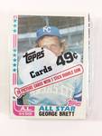 1982 TOPPS CELLO PACK FEATURING GEORGE BRETT IN FRONT WINDOW 35 YEARS OLD FACTORY SEALED - OLDEST PACK LISTED