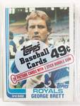 1982 TOPPS CELLO PACK FEATURING GEORGE BRETT IN FRONT WINDOW 35 YEARS OLD FACTORY SEALED - OUR OLDEST PACK LISTED