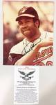 FRANK ROBINSON AUTOGRAPHED 8 X 10 WITH CERTIFICATE OF AUTHENTICITY