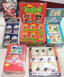 FOOTBALL LOT 2 -  (5) UNOPENED FOOTBALL CARD BOX / PACK LOT - MUST SEE - 27 YEARS OLD