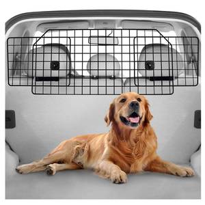 lot 16352 image: rabbitgoo Dog Car Barrier for SUVs, Adjustable Large Pet Car Gate, Universal-Fit Divider Cargo Area, Heavy-Duty Wire Mesh Dog Car Guard,Van Vehicles Dogs Car Accessories Safety Travel, Standard Model