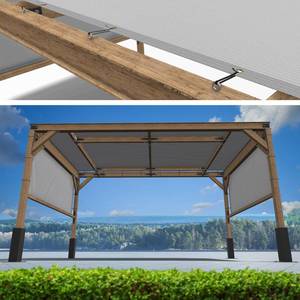 lot 16358 image: ShadeMart 12 x 20 Grey Pergola Sun Shade Canopy Replacement Cover UPF50, Commercial Grade 260 GSM Cloth for Outdoor Patio, Garden, Backyard (We Make Custom Size)