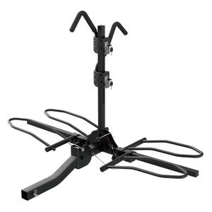 lot 16368 image: Marvoware 2 Hitch Bike Rack Smart Tilting Folding Wobble Free Bicycle Car Racks for Standard, Fat Tire, and Electric Bike eBike Rack, 2-Bike Carrier 132 lbs Capacity - Retail $127.8