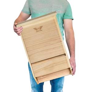 lot 16372 image: Big Bat Box- Large Bat House for Outdoors - MTBC Certified - 3 Chamber Bat Box for Outside - Artificial Bat Roost - Bat House Kit - Bat House for Hanging and Pole - WildYard - Retail $150.62