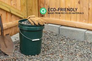 lot 16387 image: United Solution ECOSense 5 Gallon Bucket, 2 Pack, Heavy Duty, Comfortable Handle, Perfect for on The Job, Home Projects, or Cleaning Made from 90% Recycled Materials.100% Recyclable