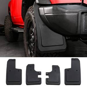 lot 16392 image: Mabett Mud Flaps for Ford Bronco Accessories 2021 2022 2023 24-Door No Punching Required Front and Rear (No Logo) - Retail $129.99