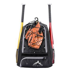 lot 16453 image: Himal Outdoors Baseball Bag - Bat Backpack for Baseball, T-Ball & Softball Equipment & Gear for Adults  Holds Bat, Helmet, Gloves and Cleats  Shoes Compartment & Fence Hook
