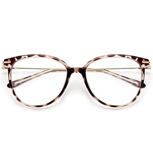 lot 16462 image: Gaoye Blue Light Blocking Glasses WomenMen, Fashion Cat Eye Fake Eyeglasses UV Ray Filter Computer Gaming Glasses (LeopardTransparent Lens)