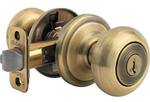 Kwikset Single Cylinder Keyed Entry Knob - Antique Brass