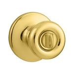 Kwikset Tylo Polished Brass Round Turn-Lock Privacy Door Knob