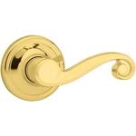 Kwikset Lido Polished Brass Universal Passage Door Lever