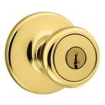 Security Tylo Entry Lockset, Polished Brass