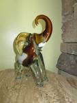 Murano Art Handblown Glass Elephant