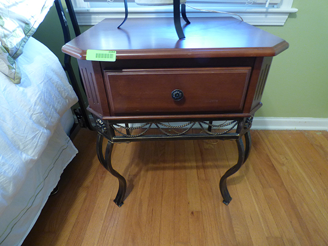 lot 1044 image: Mahogany Night Stand with Drawer 24 W 22 D 32 W
