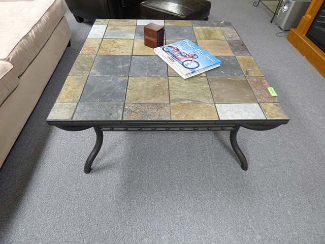 lot 1059 image: Imported Tile Square Table  42 x 42