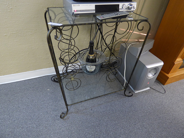 lot 1064 image: Bronze Wine Rack with Chiller Bottle Holder