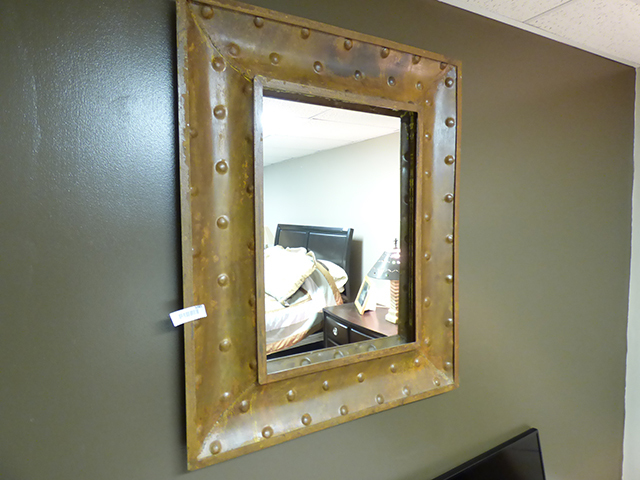 lot 1085 image: Decorative Hand Made Iron Mirror