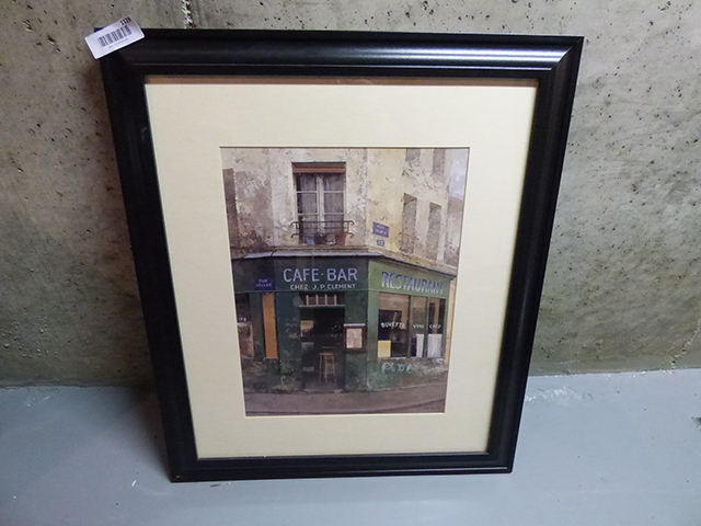 lot 1128 image: Caf Photo with Black Frame