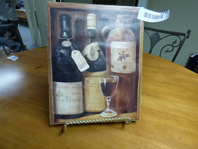lot 1146 image: Wine Deco Piece with Stand