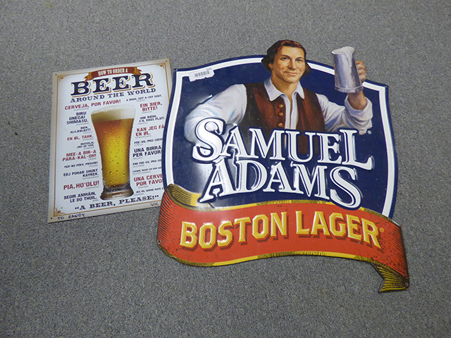 lot 1153 image: Samuel Adams and Beer Signs