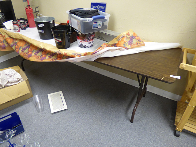lot 1166 image: Folding Table 8 x 30 wide