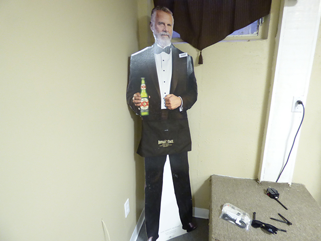 lot 1171 image: Most Interesting Man in the World Stand-up Poster From Longranch Saloon