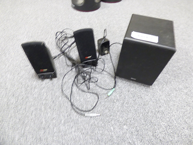 lot 1172 image: 3 Piece Surround Sound for TV