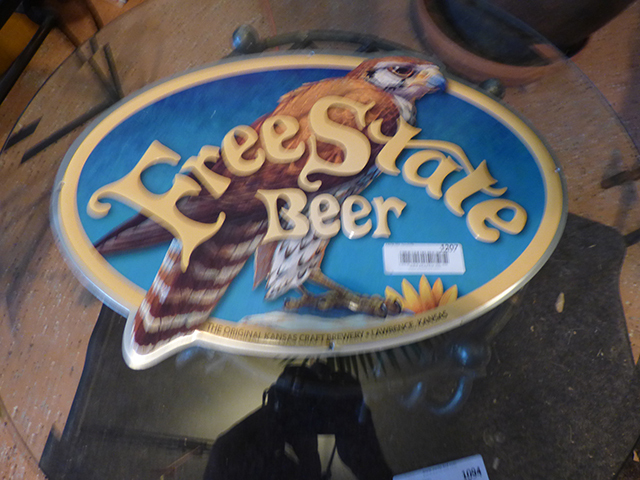 lot 1207 image: Free State Metal Beer Sign