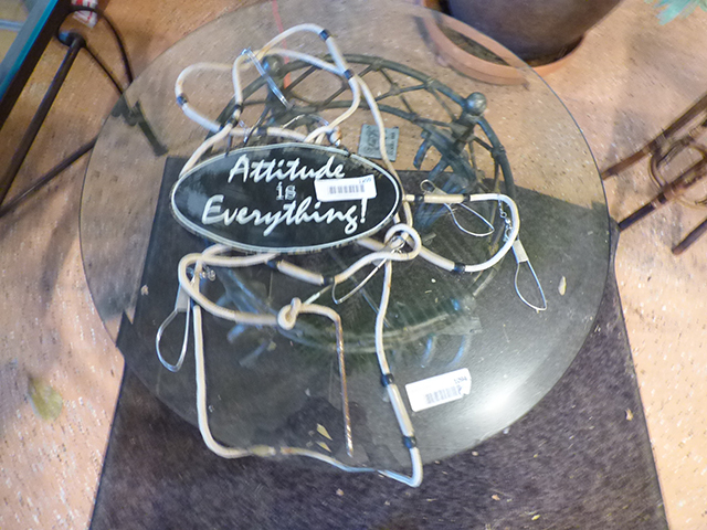lot 1209 image: Attitude is Everything  Rare Fish Hook Stringer hand made.