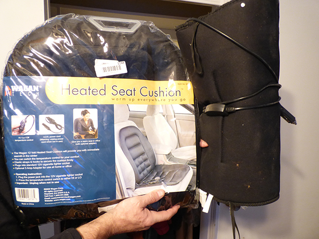 lot 1248 image: Two Heated Seat Cushions with Remote 1 New in Package.