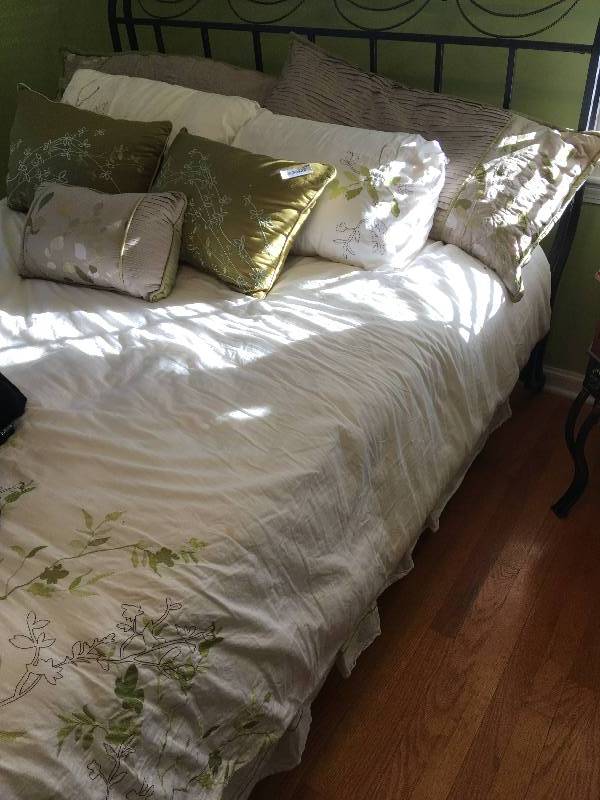 lot 1324 image: Queen Decorator bedding set complete w Pillows - Nice