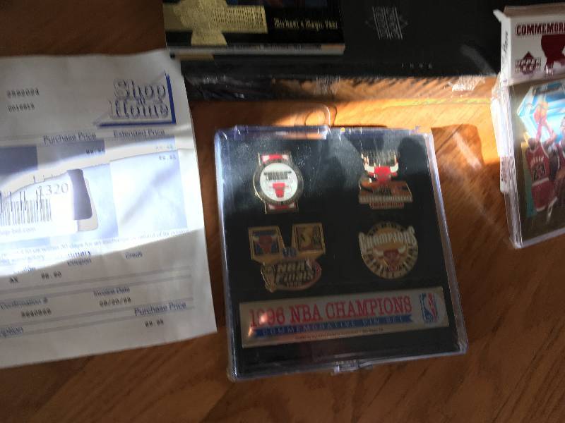 lot 1320 image: Michael Jordan Pre Rookie collection edition paid 89.95 with recepit 17 years ago new priceless.