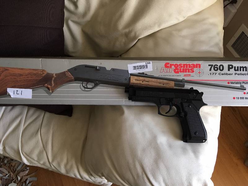 lot 1266 image: Crossman 760 Pump Master BB Gun (pellet or bbs) and pistol