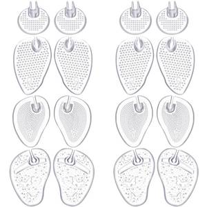 lot 54286 image: 8 Pairs Thong Cushions for Sandals Gel Metatarsal Pads for Flip Flops Cushion Inserts Forefoot Pad No Slip Silicone Shoe Inserts Pad Self Adhesive Ball of Foot Grip Pads for Pain Relief (,)