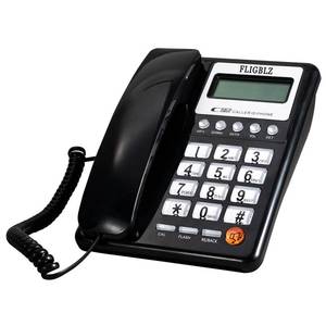 lot 54289 image: Upgraded Telephone Corded Phone Dual Interface Wired Telephone Big Button Landline Phones with Number Display Suitable for Office, Front Desk, Home, Hotel, Seniors (Black) (Black)