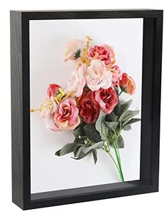 lot 54296 image: Aynoo 8x10 Shadow Box Frame in Black Shadow Box 8x10 Picture Frame Black Wood Frame Display Case 8x10 Large Shadow Box Picture Frame Wall Hang Memory Box 8x10 (SBHSD 0810)