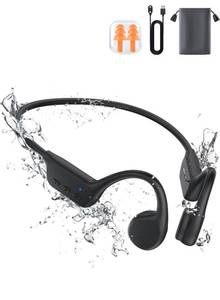 lot 54303 image: Bone Conduction Headphones, Underwater Headphones for Swimming Open-Ear Wireless Bluetooth Headphones for Running, Cycling. - Retail $111.67