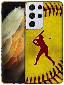 lot 54306 image: Glisten Samsung Galaxy S21 Ultra 5G Case - Girls Softball Player Design Printed Cute, Slim & Sleek Plastic Hard Snap on Protective Back Phone CaseCover for Samsung Galaxy S21 Ultra. 6.8