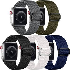 lot 54326 image: Adorve Compatible with Apple Watch Band 45mm 44mm 49mm 42mm 41mm 40mm 38mm for Men Women, Stretchy Solo Loop Nylon Elastic Braided Sport Bands for iWatch Series 9, Ultra 2, SE Series 8 7 6 5 4 3 2 1
