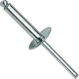 lot 54332 image: Large Flange Pop Rivets 316 x 1 All Steel Large Dome Head Blind 6-16 Gap .876 - 1.00 Quantity 25 by Fastenere