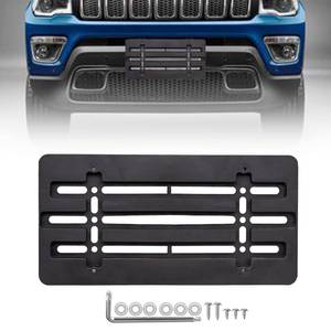 lot 54339 image: RED WOLF License Plate Bracket Frame Holder for Jeep Grand Cherokee Liberty Gladiator Rubicon Wrangler JK JL 2000-2022 Mount on Front Flat Bumper WScrew Bolts Wrench License Plate Frame Tag