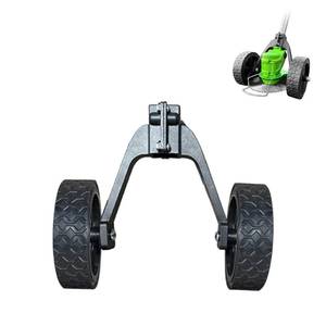 lot 54343 image: HamRoRung Support Wheels for Weed Trimmer, Walk Behind String Trimmer, Adjustable Support Wheels Weed Eater Attachments Fit for Weedeaters Weed Trimmer Grass Cutter Brush Cutter (Wheel-Black-Small)