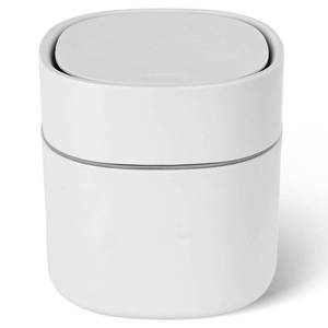 lot 54347 image: LOVEINUSA Mini Trash Can, Countertop Trash Can with Lid Tiny Garbage Bin Small Trash Can Plastic for Bathroom Office Kitchen Desk Coffee Table White