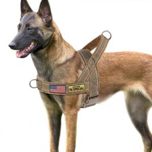 lot 54349 image: PET ARTIST Soft Flannel Padded No Pull Dog Tactical Harness for Medium Large Dog,Quick Fit Reflective Strip Escape Proof Dog Vest Harness