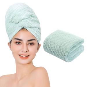 lot 54369 image: Laojbaba Microfiber Hair Towel Quick Dry Hair Towel Hair Drying Towels Suitable for All Kinds of Hair Ultra Absorbent Long and Thick Hair 20X40inch Green (1pcs)