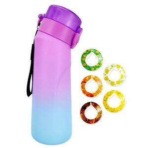 lot 54372 image: Napolju Air Water Bottle,750ML Scent Water Bottle with Air Water Flavour Pod,Leak Proof Sports Water Cup with Straw,Fragrance Water Bottle Suitable for Outdoor Sports (Gradient Purple5Pods)