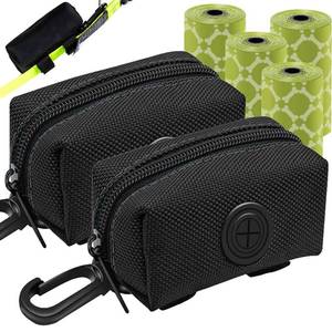 lot 54382 image: (2 Pack) Dog Poop Bag Holder, Poop Bag Holders for Leashes, CAKOVANO Pet Dog Waste Bag Dispenser Leash Attachment �� Fits Any Dog Leash �� Includes 2 Pack Poop Bag Dispenser & 4 Free Rolls of Poop Bags
