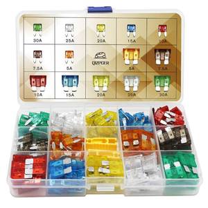 lot 54383 image: 140 Pcs Fuses Automotive Kit - Blade Auto Fuse Assortment Standard and Mini Car Fuse for Marine, RV, Camper, Boat, Truck (5A 7.5A 10A 15A 20A 25A 30AMPATCATO)