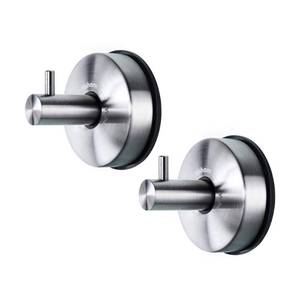 lot 54386 image: YOHOM Stainless Steel Vacuum Suction Cup Bathroom Shower Holders - Removable Towel Rack, Bathrobe and Loofah Hooks with Brushed Finish