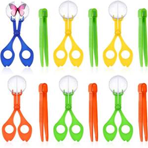lot 54391 image: 12 Pieces Fine Motor Skill Toys Includes 6 Handy Scoopers 6 Jumbo Tweezers Bug Insects Tweezer Backyard Explorer Outdoor Tool Sensory Learning Tool Skill Development Nature Exploration Observation